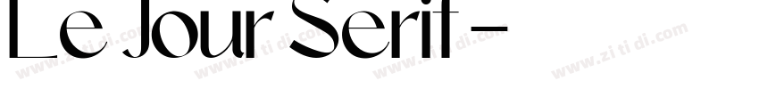 Le Jour Serif字体转换